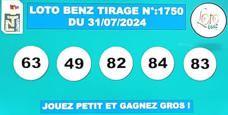 Résultats du loto Benz tirage 1750