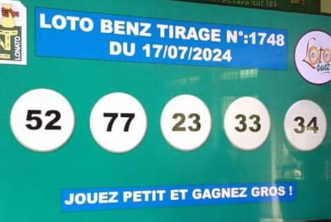 Résultats du loto Benz tirage 1748