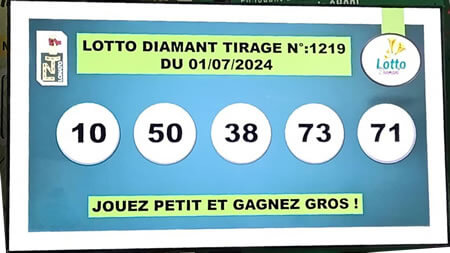 Résultats du loto Diamant tirage 1219