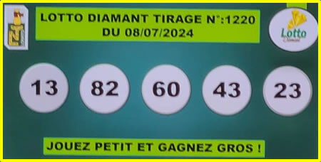 Résultats du loto Diamant tirage 1220