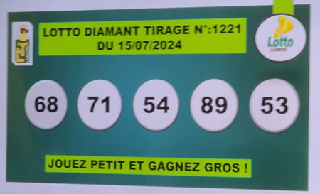 Résultats du loto Diamant tirage 1221