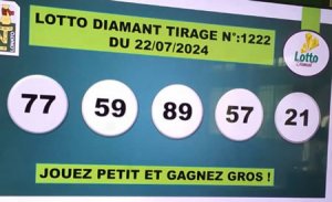 Résultats du loto Diamant tirage 1222 LOTTO ou LOTO TOGO DIAMANT