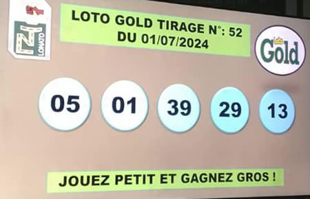 Résultats Loto Gold tirage 52