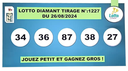 Résultats du loto Diamant tirage 1227