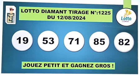 Résultats du loto Diamant tirage 1225