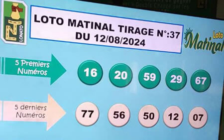 Résultats du loto Matinal tirage 37