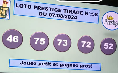 Résultats du loto PRESTIGE tirage 58