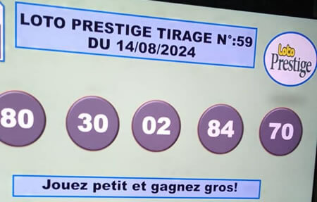 Résultats du loto PRESTIGE tirage 59