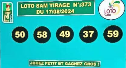 Résultats du loto SAM tirage 373