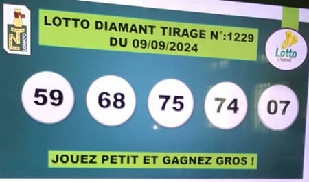 Résultats du loto Diamant tirage 1229