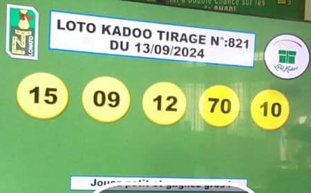 Résultats du loto Kadoo tirage 821