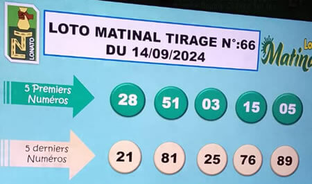 Résultats du loto Matinal tirage 66