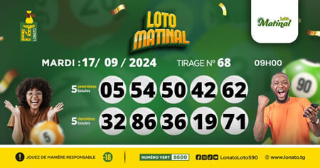 Résultats du loto Matinal tirage 68