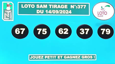 Résultats du loto SAM tirage 377