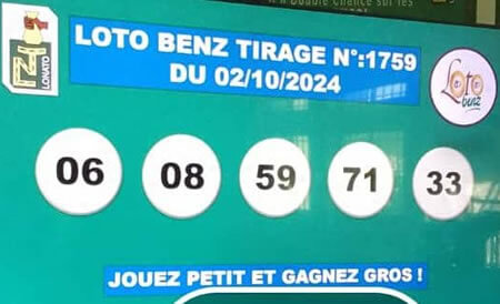 Résultats du loto Benz tirage 1759