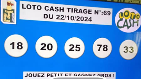 Résultats du loto Cash tirage 69