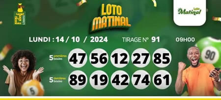 Résultats du loto Matinal tirage 91