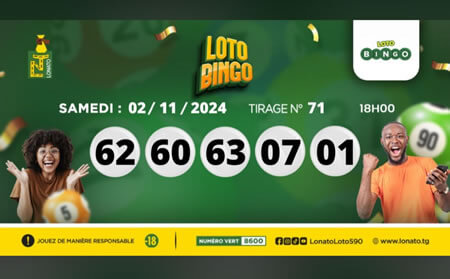 Résultats du loto BINGO tirage n° 71