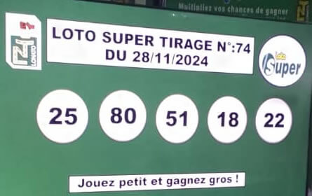 Résultats du loto Super tirage 74