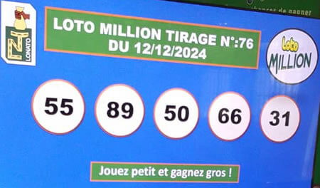 Résultats du loto Million tirage 76