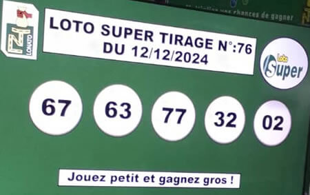 Résultats du loto Super tirage 76