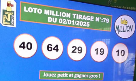 Résultats du loto Million tirage 79