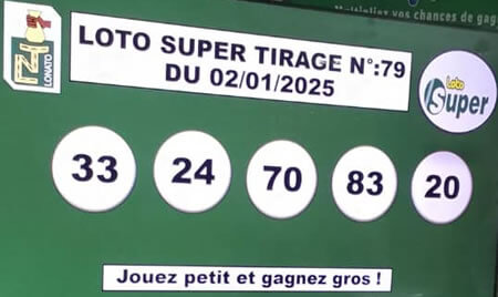 Résultats du loto Super tirage 79