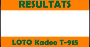 Résultats du Lotto Kadoo tirage 915