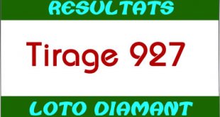 Résultats lotto Diamant tirage 927
