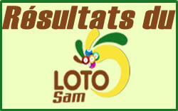 les résultats ou numeros gagnants du lotto loto sam