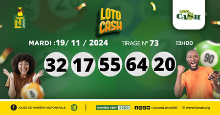 Résultats du loto Cash tirage 73